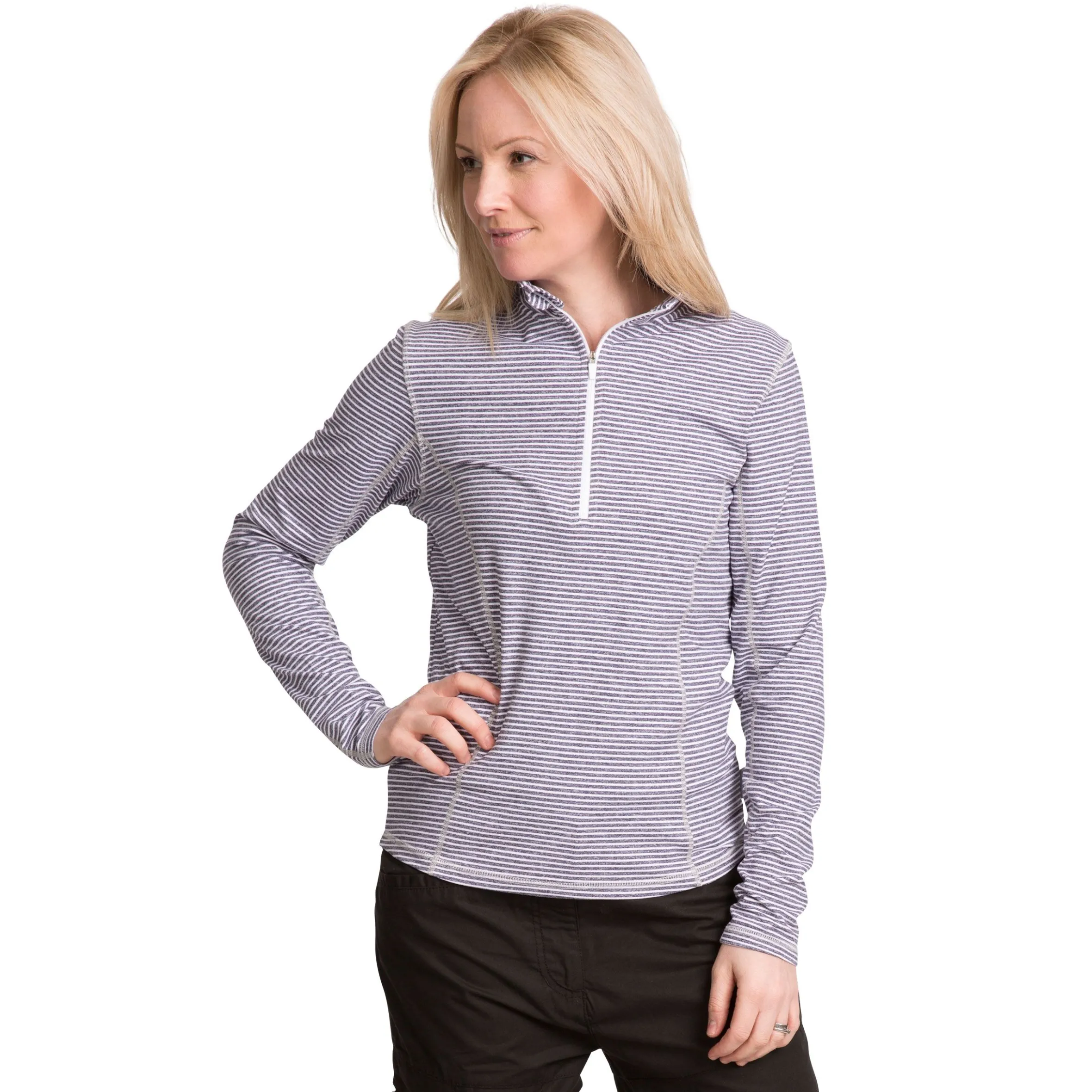 Overjoy Women's 1/2 Zip Long Sleeve Active Top