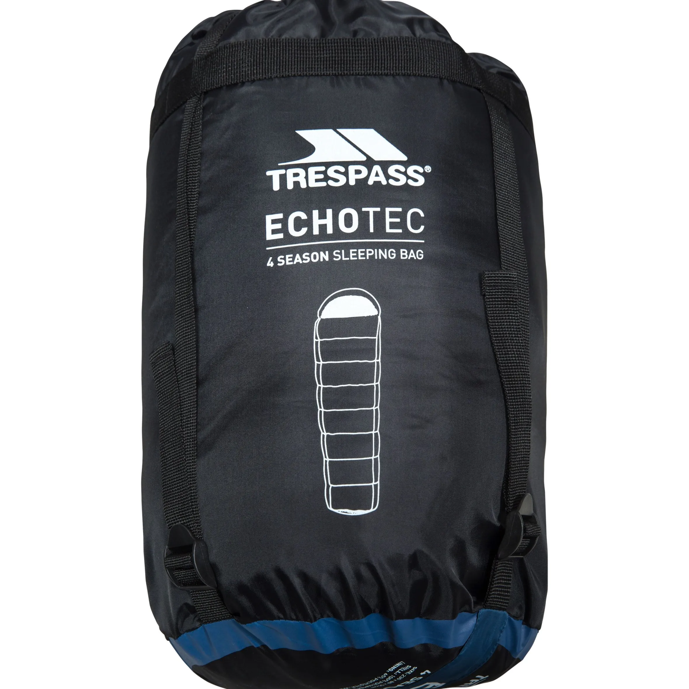 Trespass 4 Season Blue Hollowfibre Sleeping Bag Echotec