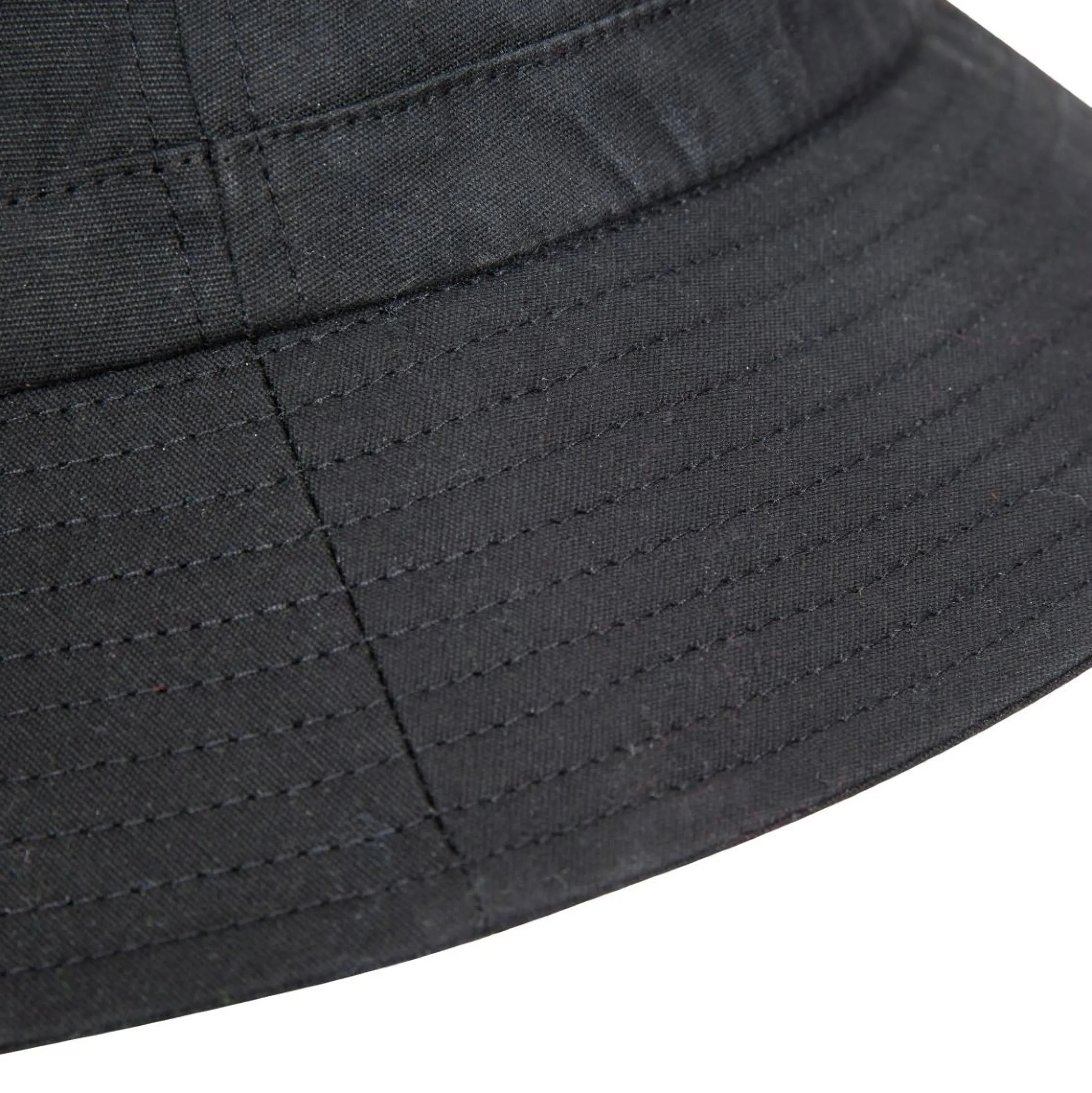 Trespass Adults Bucket Hat Black Inner Check Detail Waxy