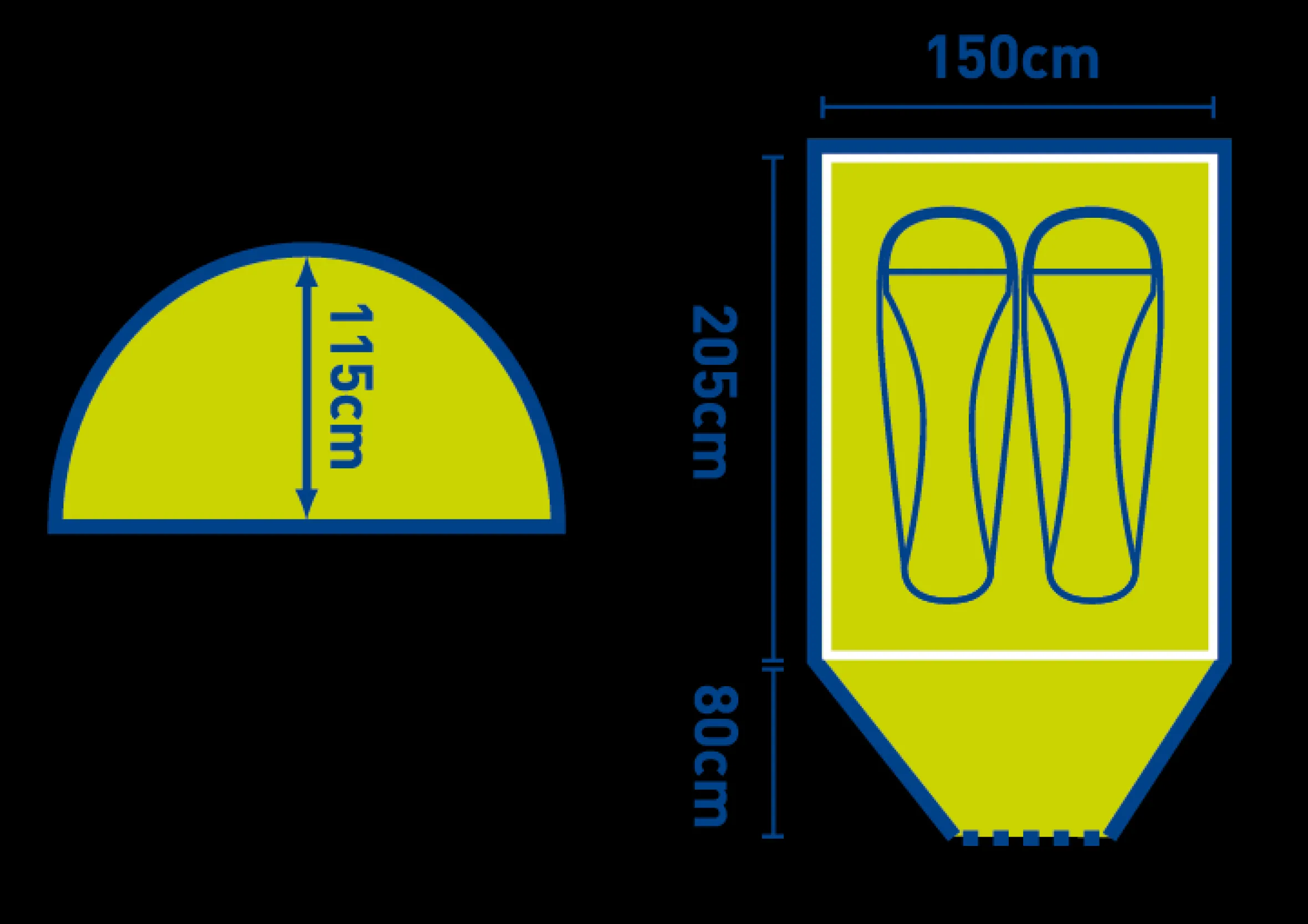 Trespass Double Skin 2 Man Tent Tarmachan