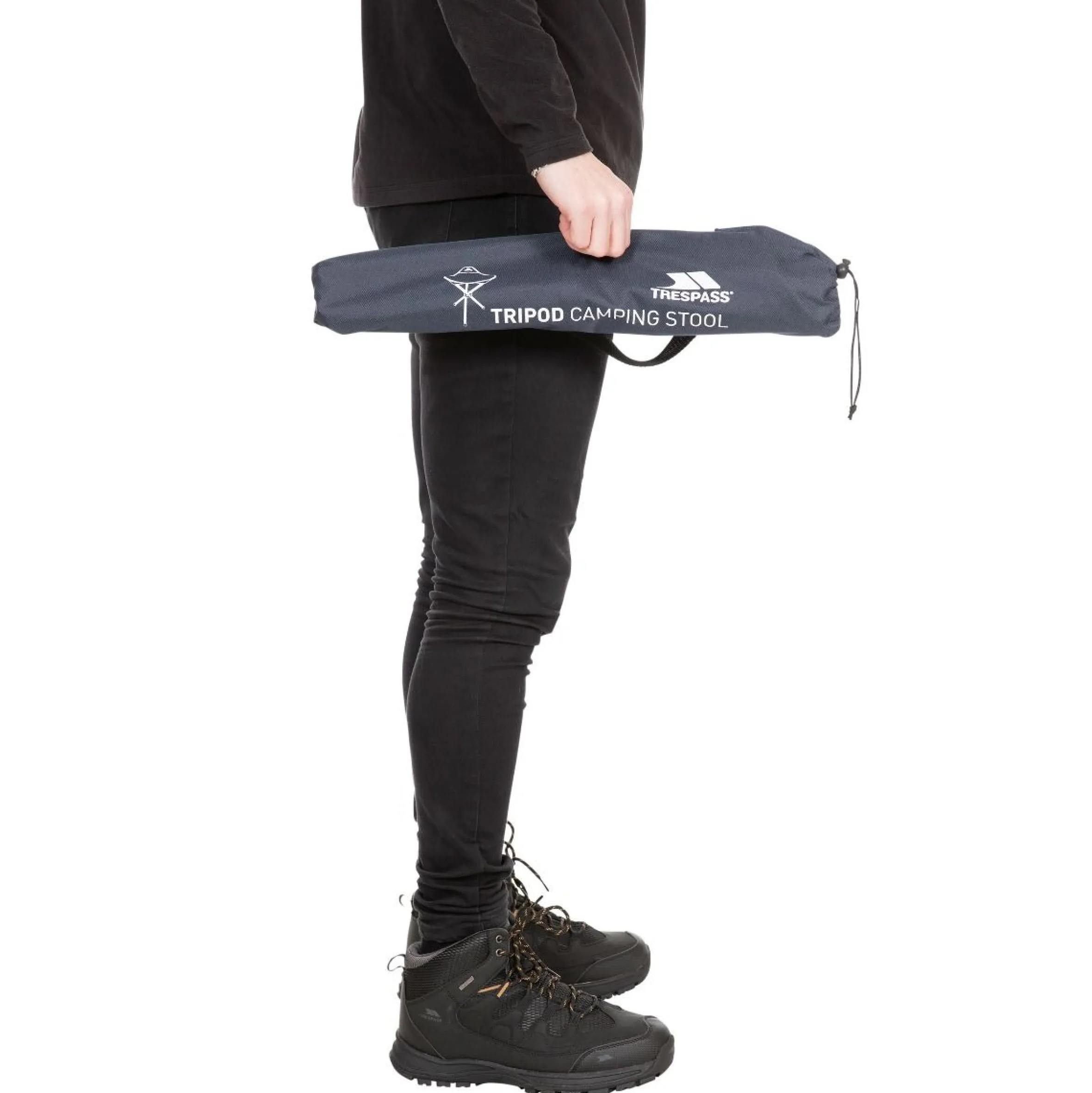 Trespass Fold Up Camping Stool with Carry Bag Tripod