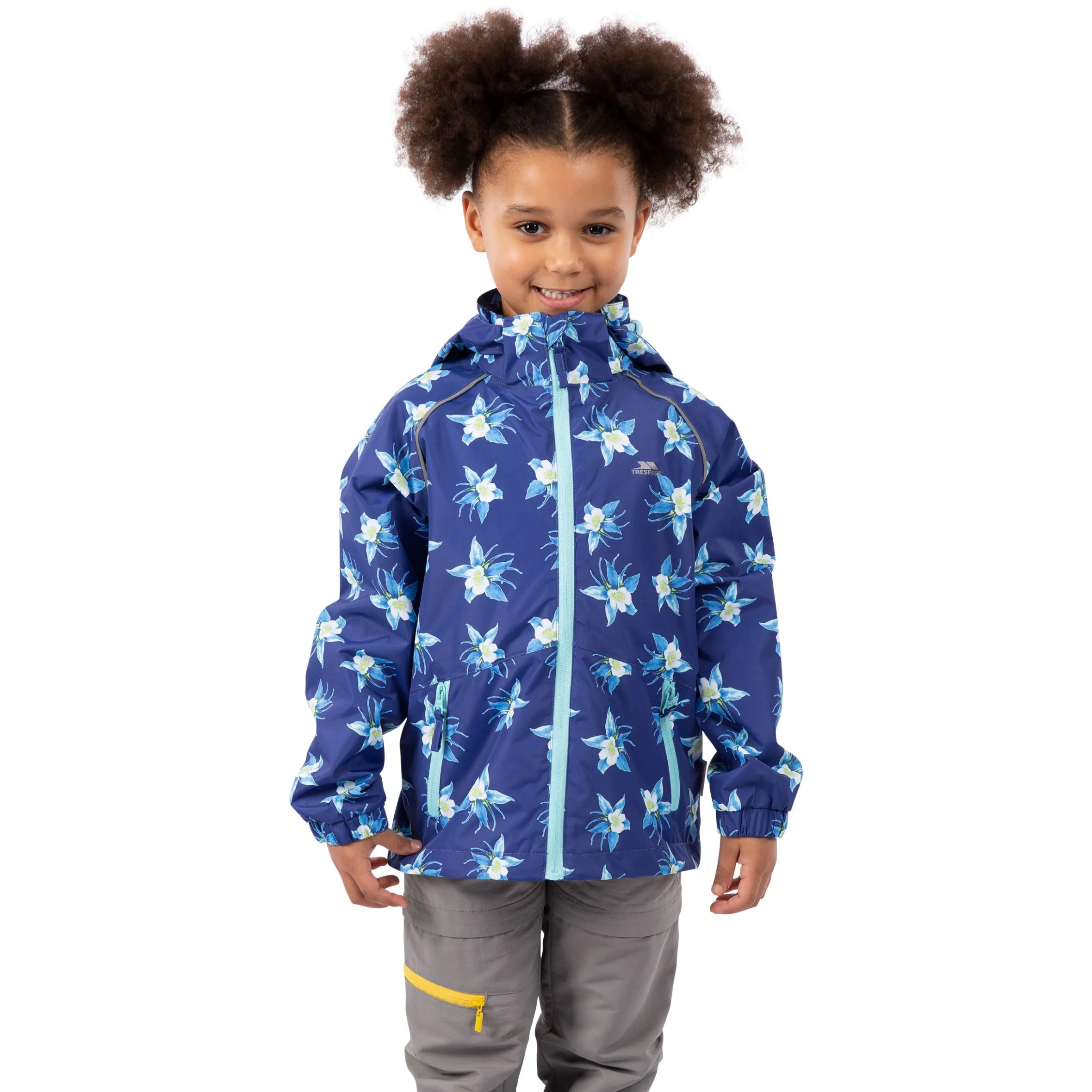 Trespass Girls Printed Waterproof Jacket Joyful