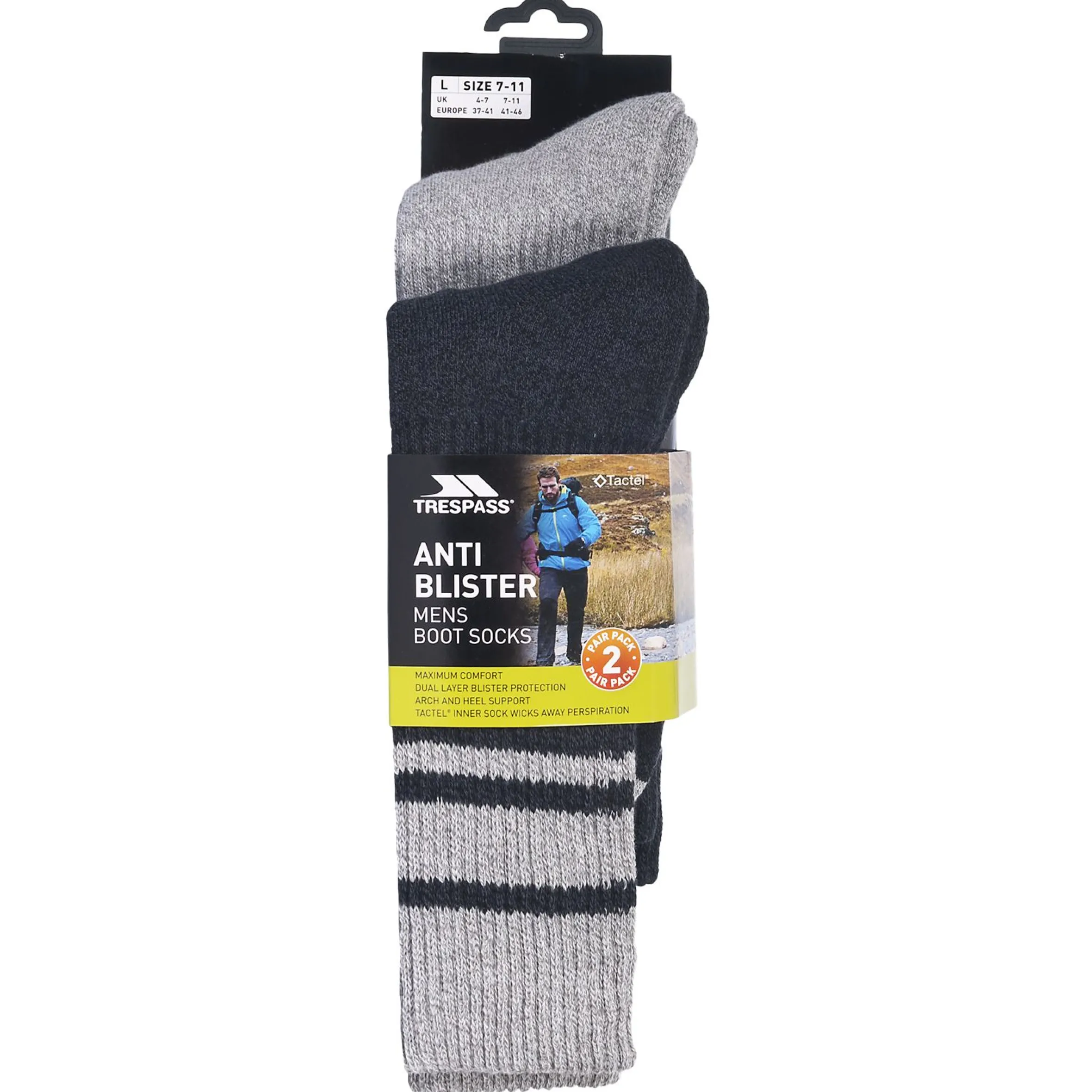 Trespass Men’s Anti-Blister Walking Socks Hitched