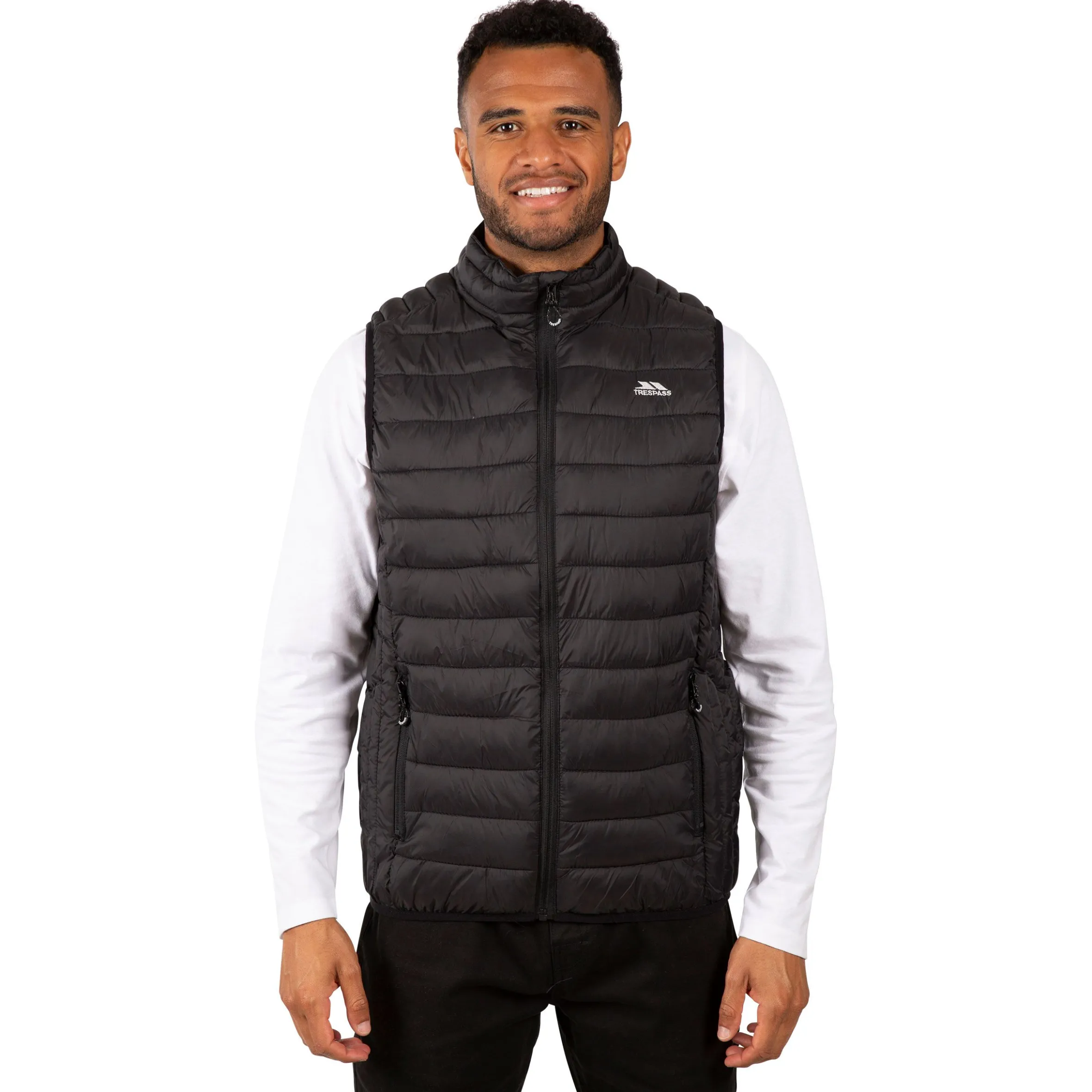 Trespass Mens Gilet Padded Packaway 2 Zip Pockets Gallenton