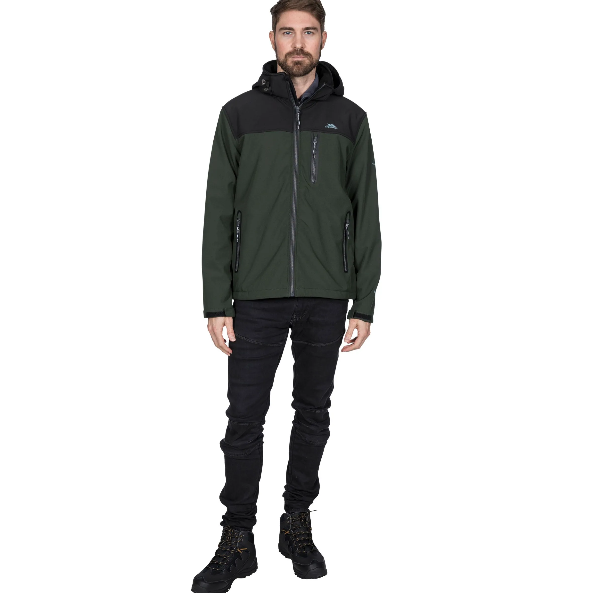 Trespass Mens Hooded Softshell Jacket Hebron II