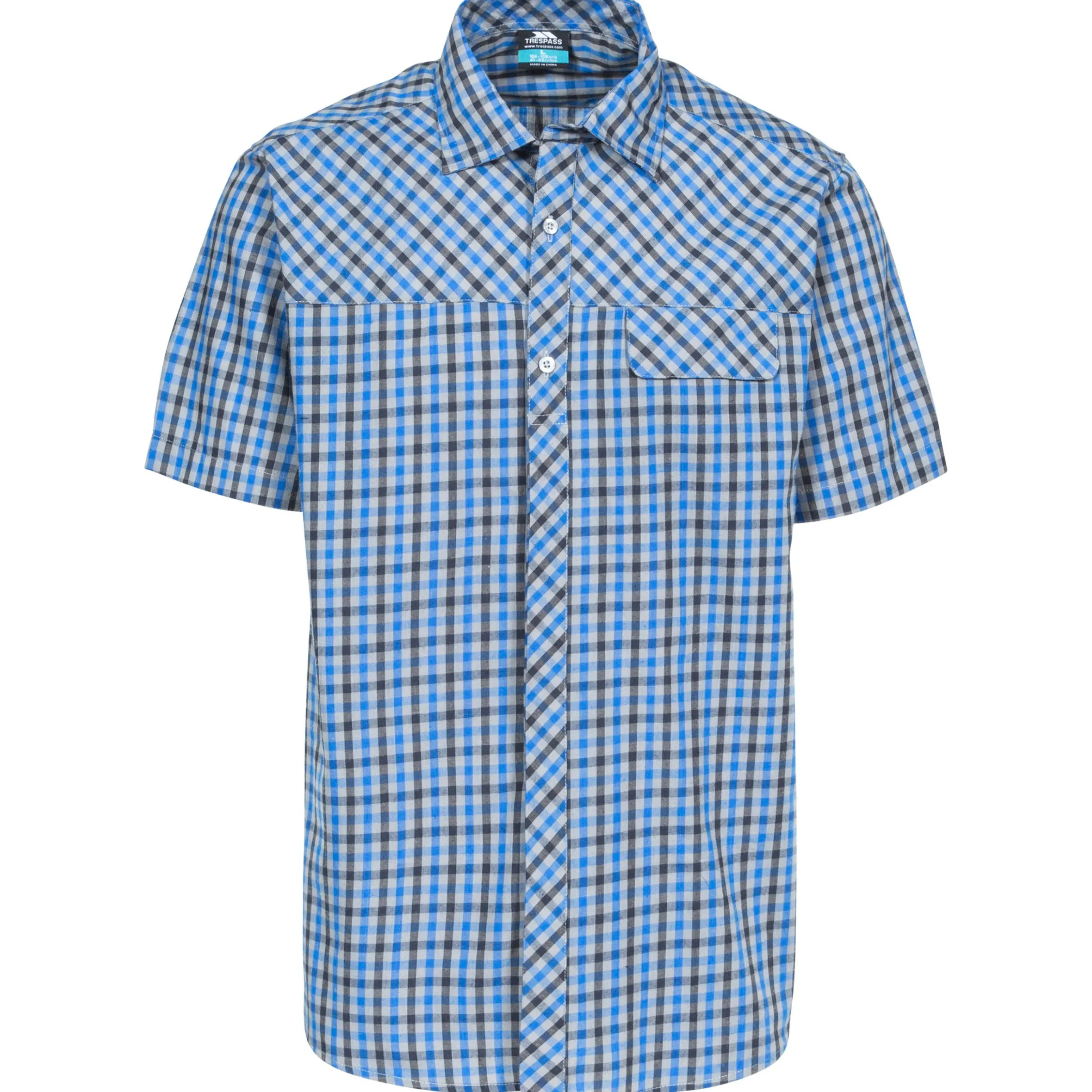 Trespass Men's Short Sleeve Checked Shirt Juba