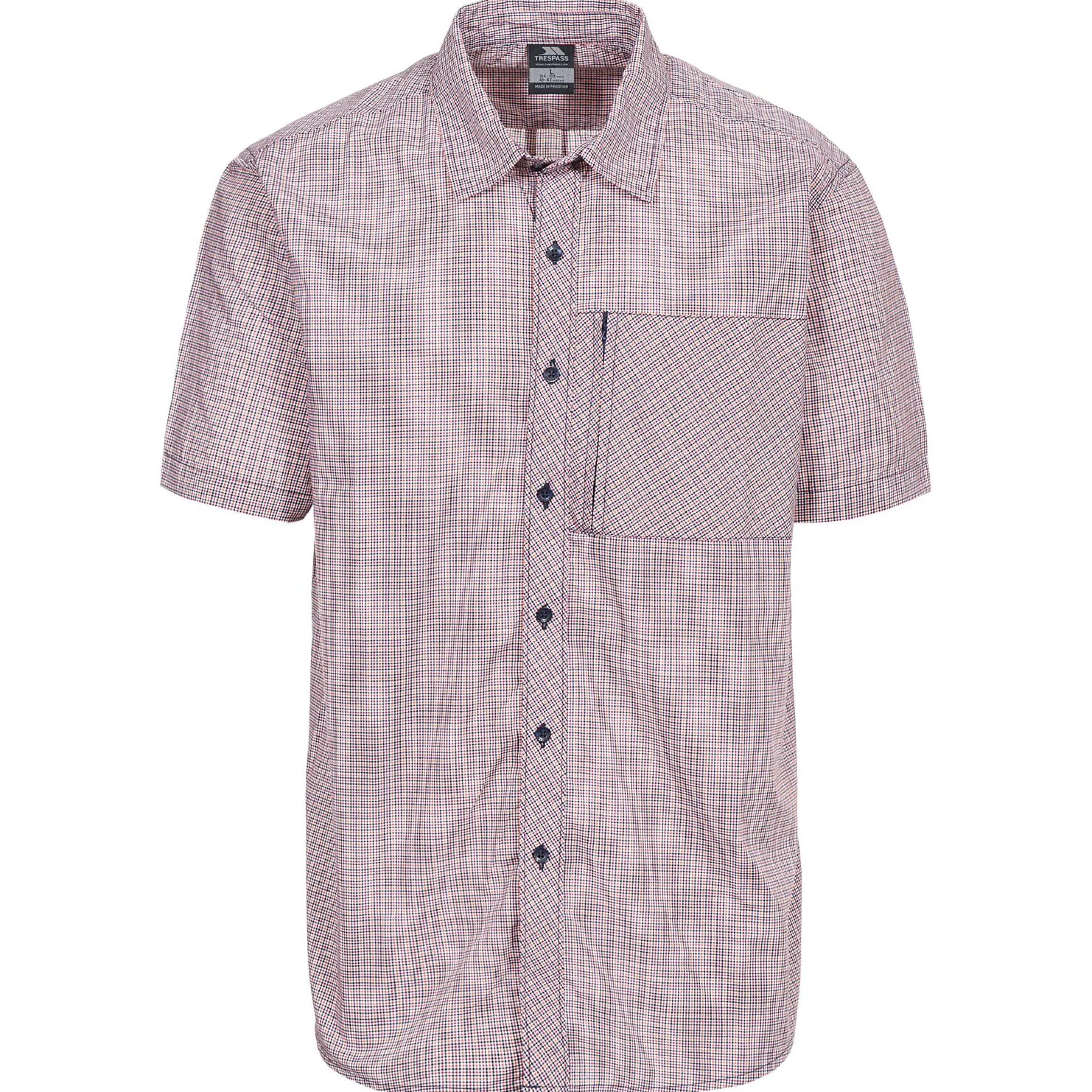 Trespass Men's Short Sleeve Checked Shirt Lansing