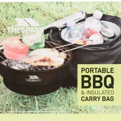 Trespass Portable BBQ Bucket Grill Collapsible
