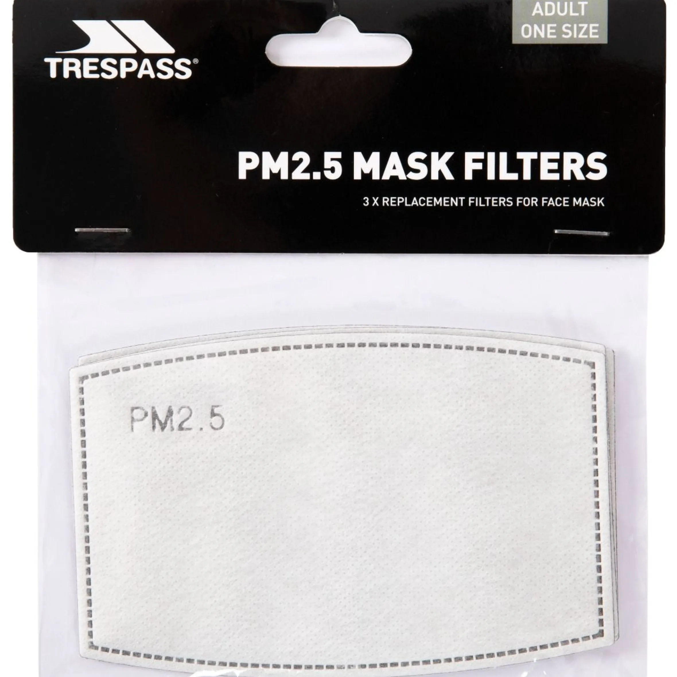 Trespass Replacement Filters for Cloth Face Mask - Pack of 3