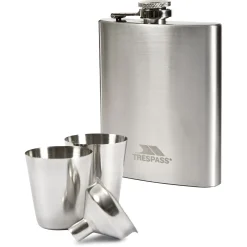 Trespass Steel Hip Flask Set Stainless