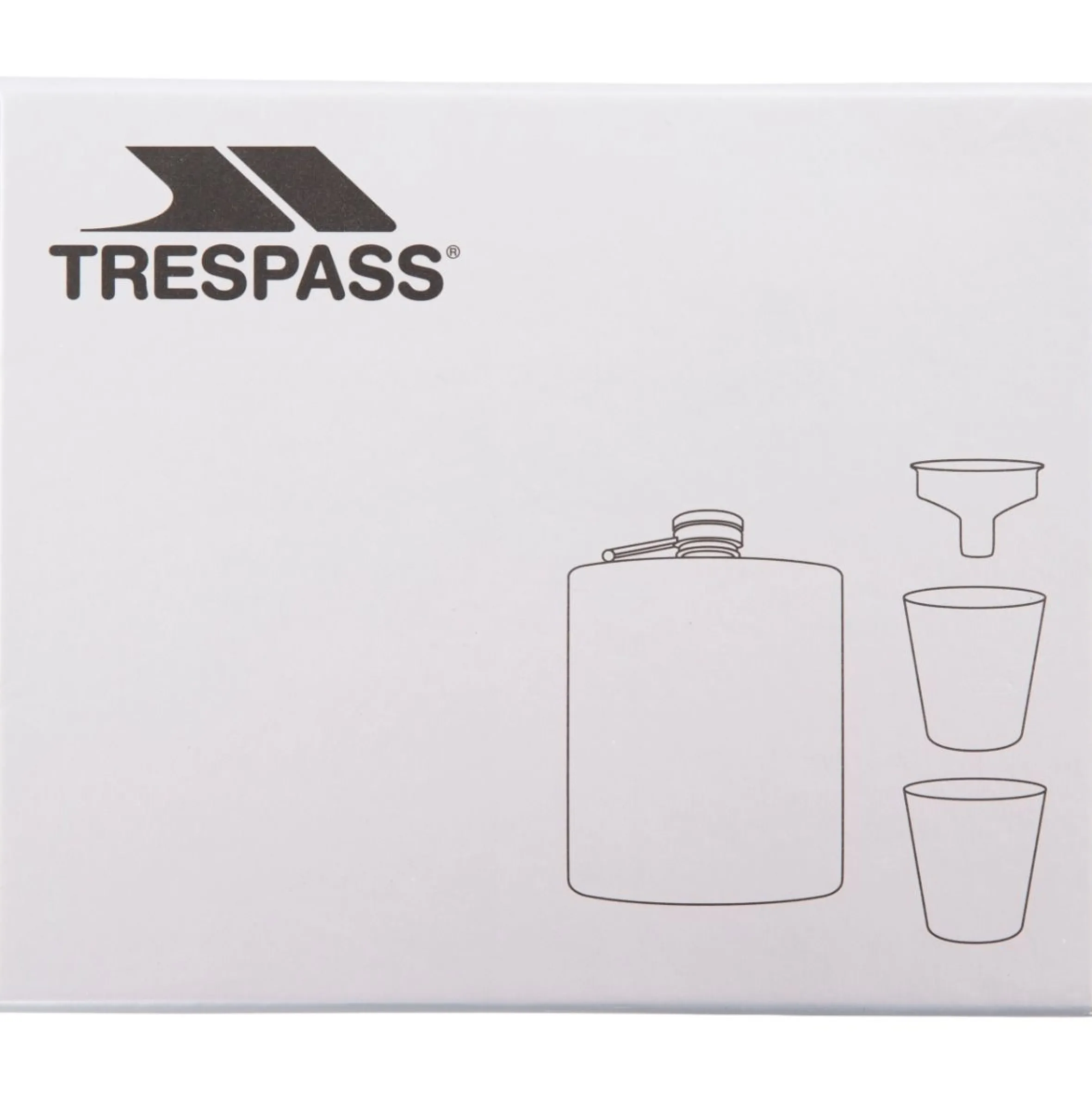 Trespass Steel Hip Flask Set Stainless