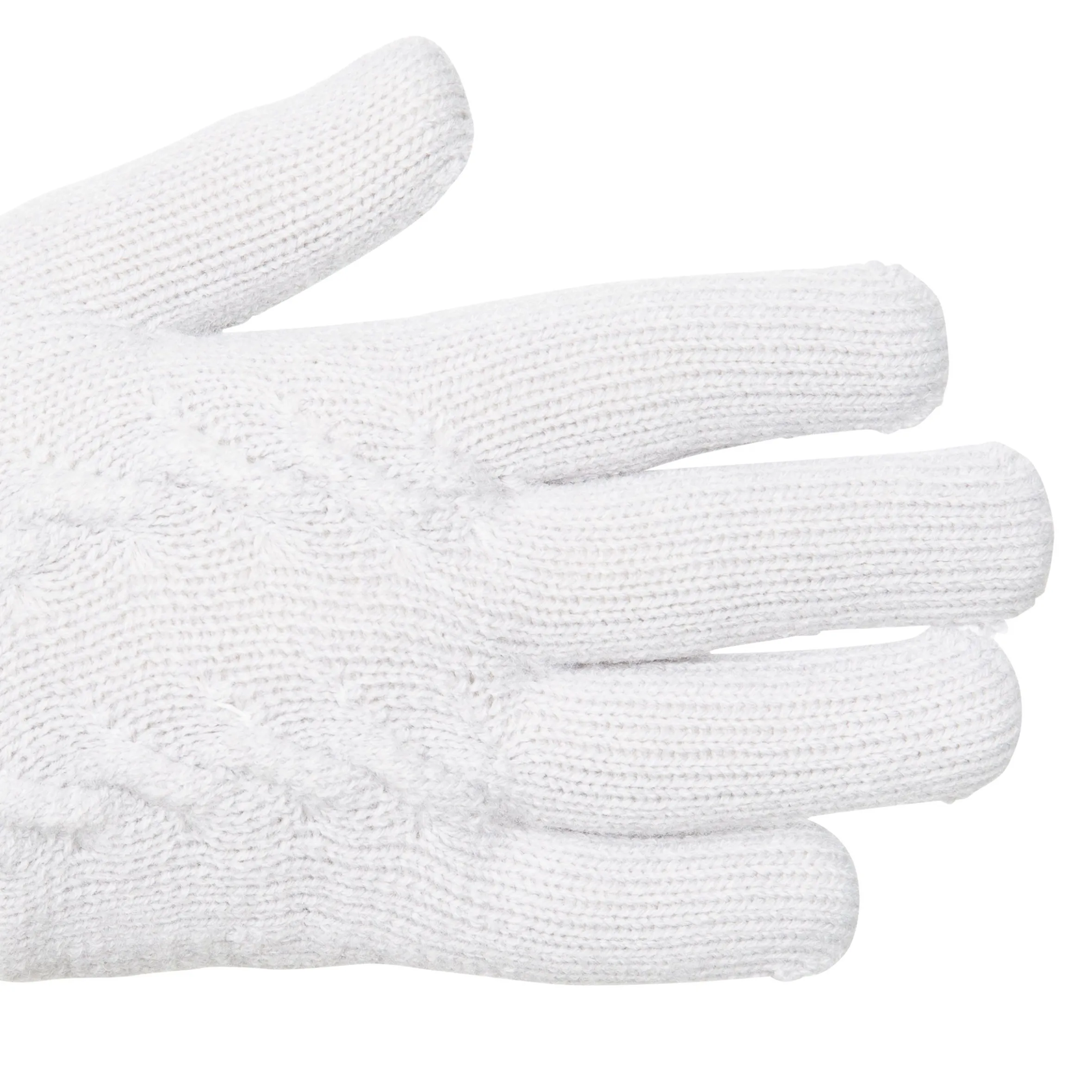 Trespass Womens Knitted Gloves Rib Cuff White Ottile