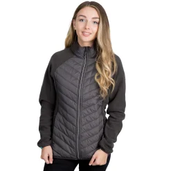 Trespass Womens Quilted Fleece Jacket Underpinned