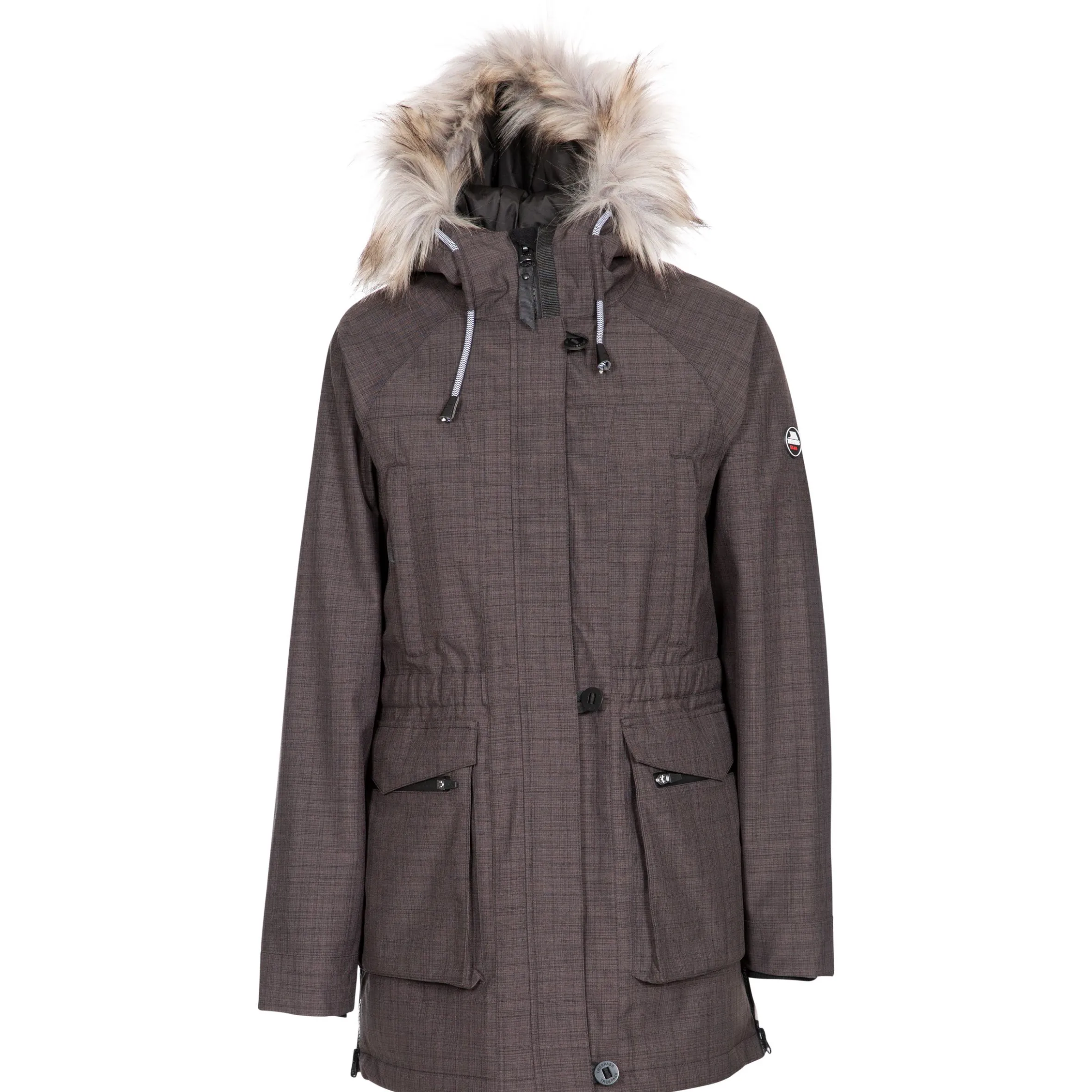 Trespass Womens Waterproof Parka Jacket Caption