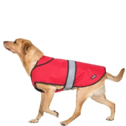 Trespaws Large 2 in 1 Fleece Lined Waterproof Dog Coat in Red Duke