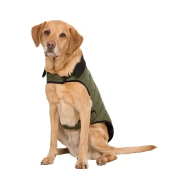 Trespaws Large Eco Friendly Dog Puffer Jacket in Khaki Lloyd