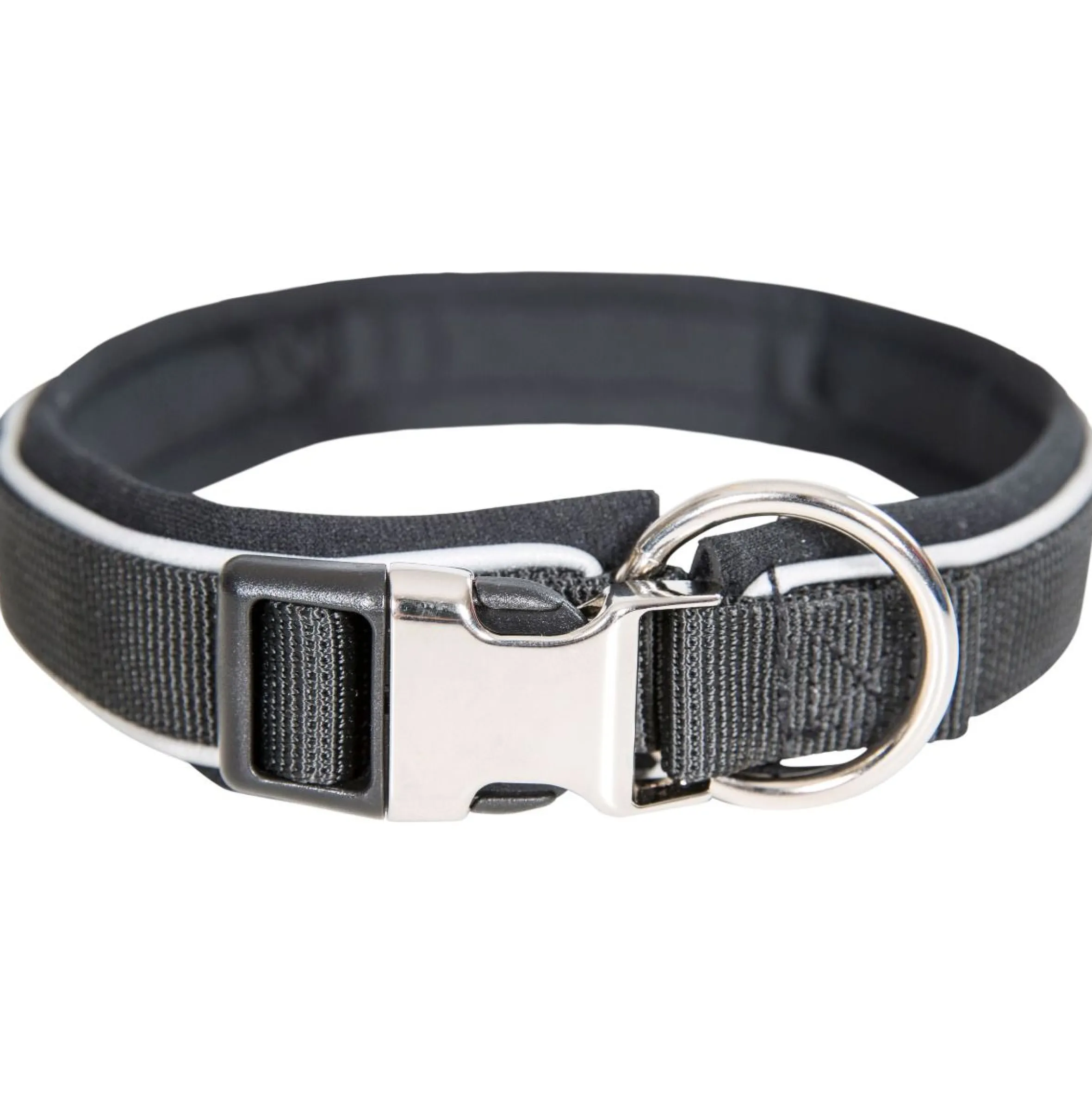 Trespaws Large Reflective Soft Touch Dog Collar in Black Keira
