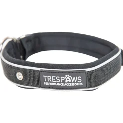 Trespaws Large Reflective Soft Touch Dog Collar in Black Keira