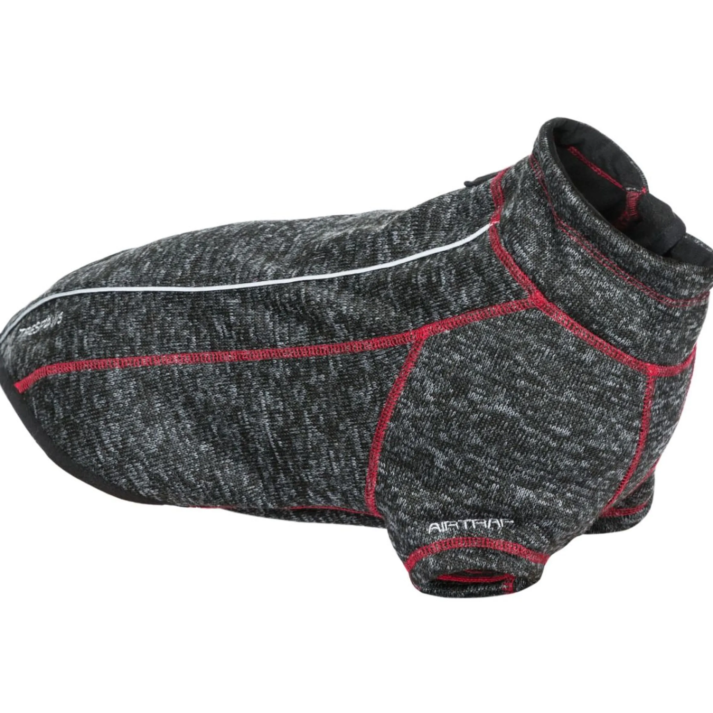 Trespaws Large Windproof Dog Fleece AT300 in Black Melange Boomer