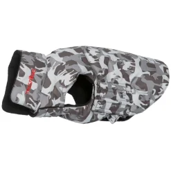 Trespaws Medium Camo Dog Printed Raincoat in Grey Charly