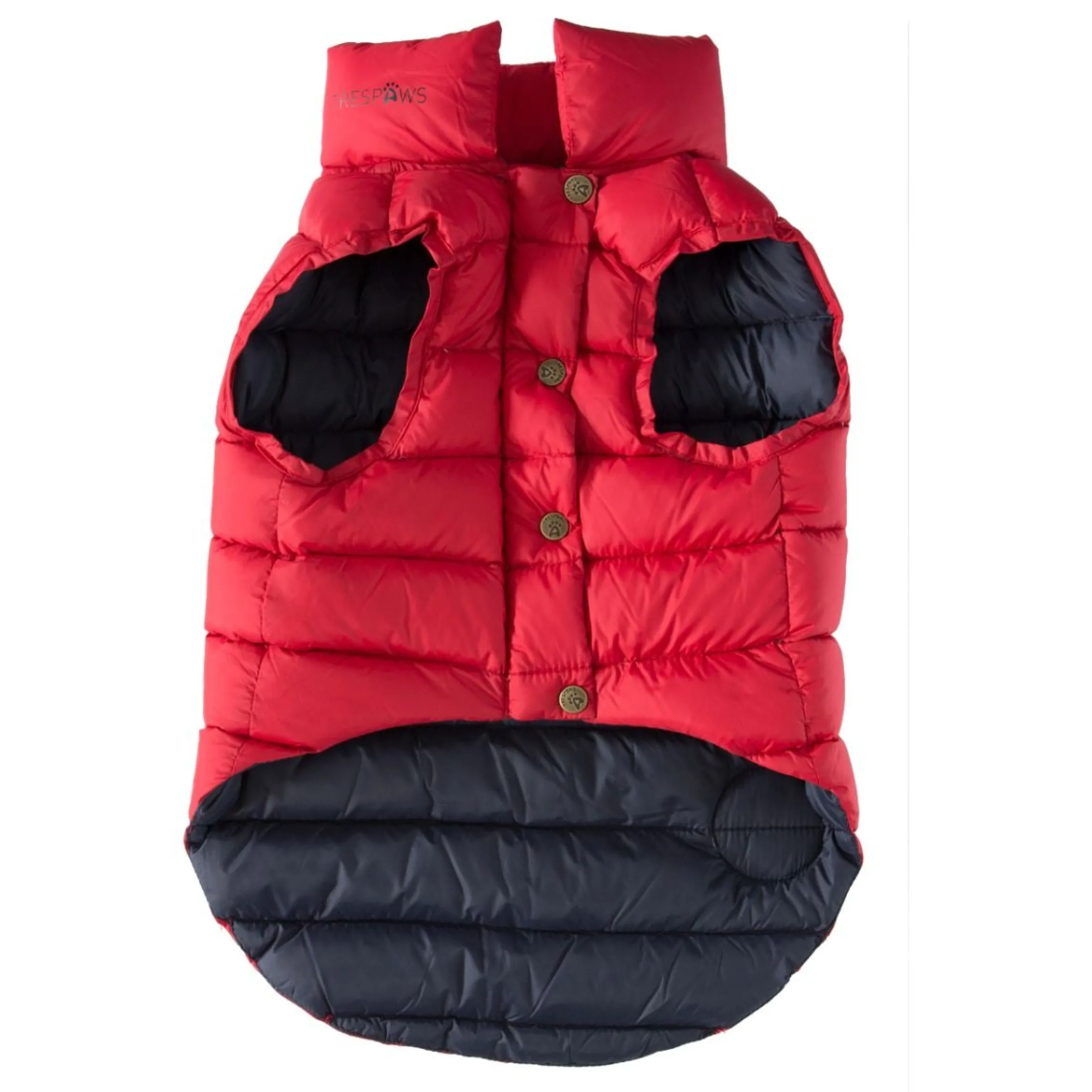 Trespaws Medium Down Dog Jacket in Red Dogby