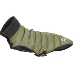 Trespaws Medium Eco Friendly Dog Puffer Jacket in Khaki Lloyd