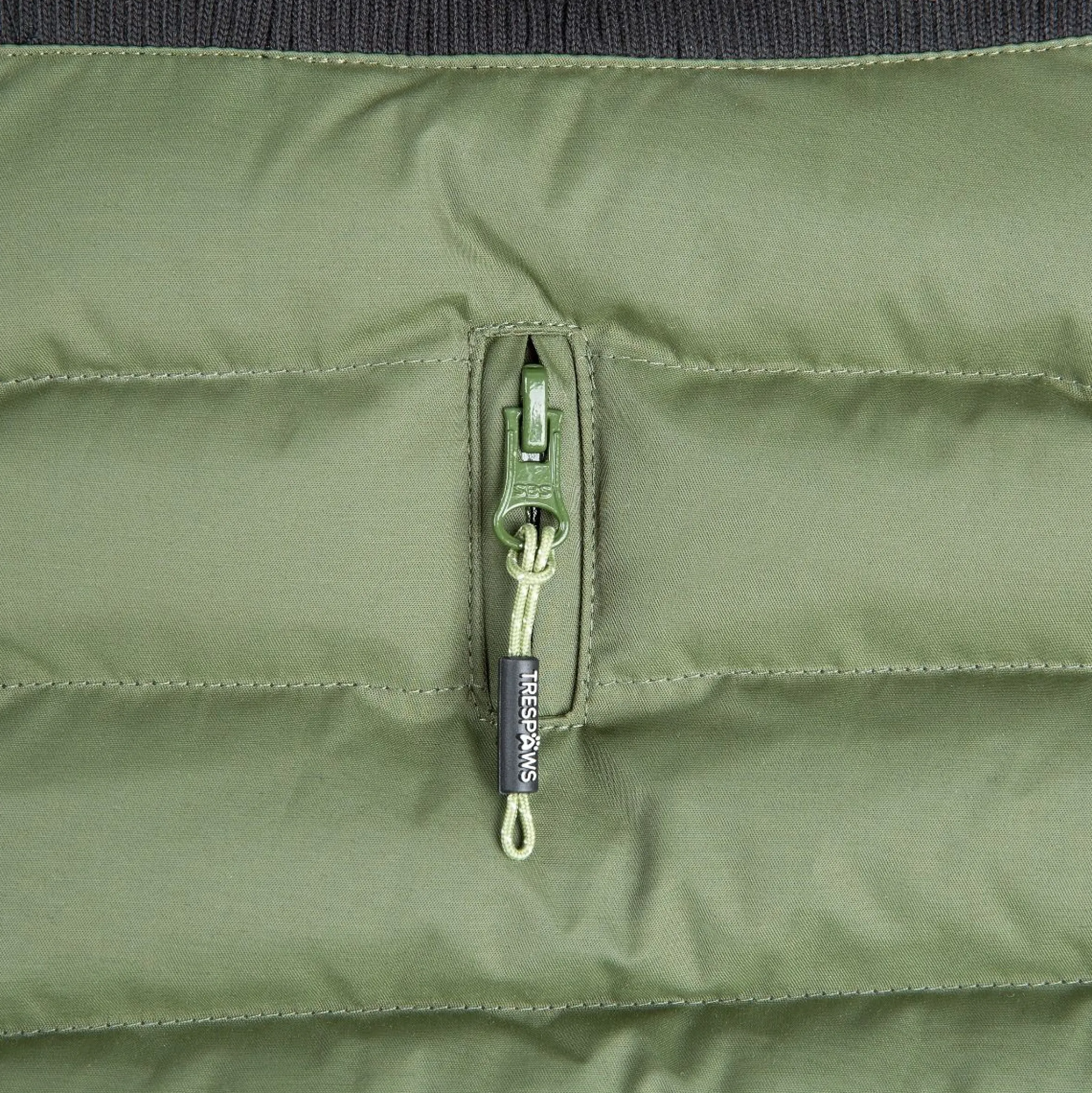 Trespaws Medium Eco Friendly Dog Puffer Jacket in Khaki Lloyd