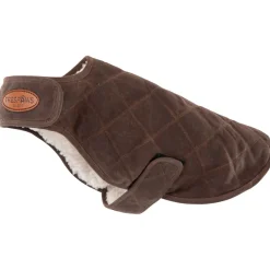 Trespaws Small Quilted Dog Jacket in Bark Artemis