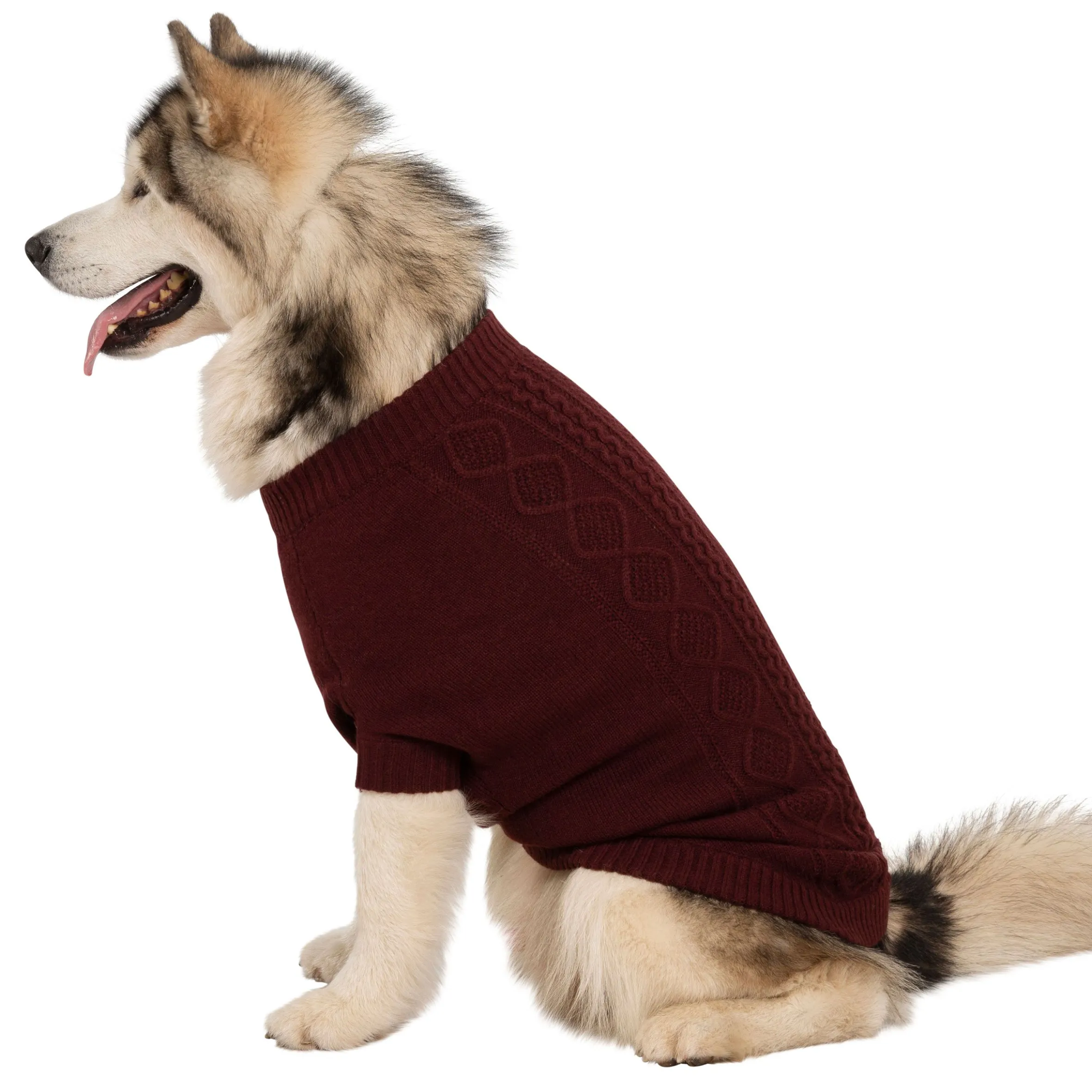 Trespaws XL Dog Jumper Snowhound Merlot