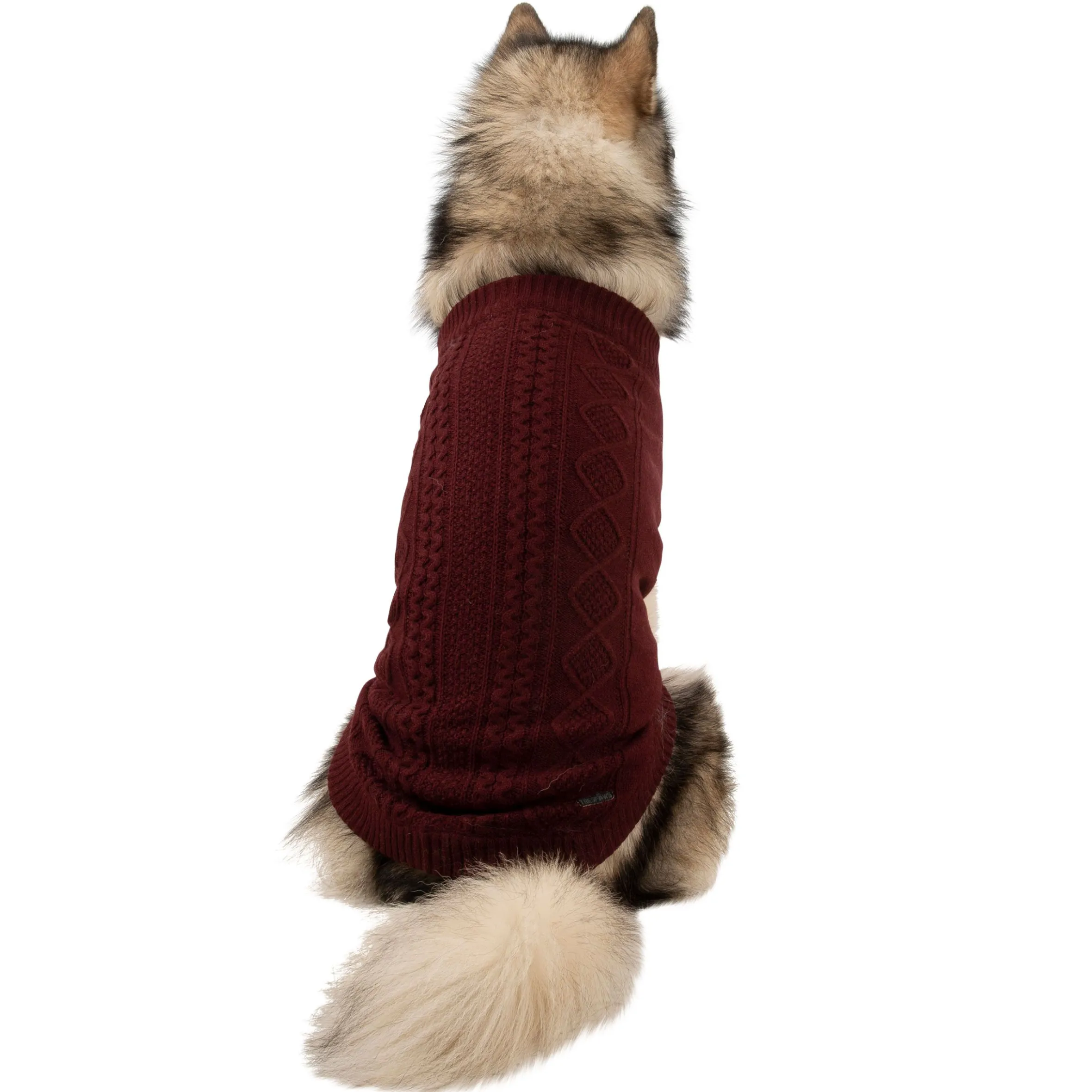 Trespaws XL Dog Jumper Snowhound Merlot