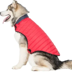 Trespaws XL Quilted Reversible Packaway Dog Jacket in Flint Kimmi