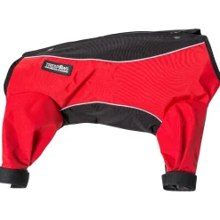 Trespaws XL Windproof Dog Coat with Leg Covers in Red Tia