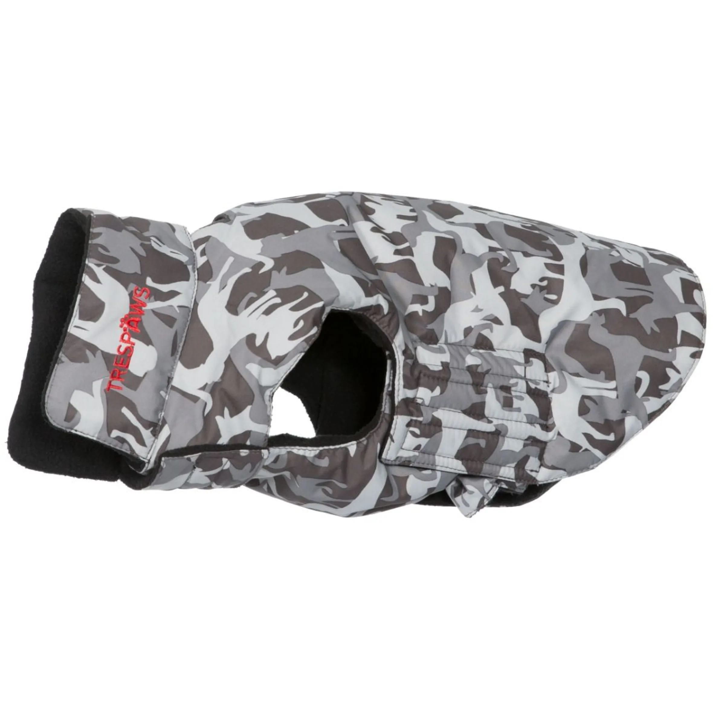 Trespaws XS Camo Dog Printed Raincoat in Grey Charly