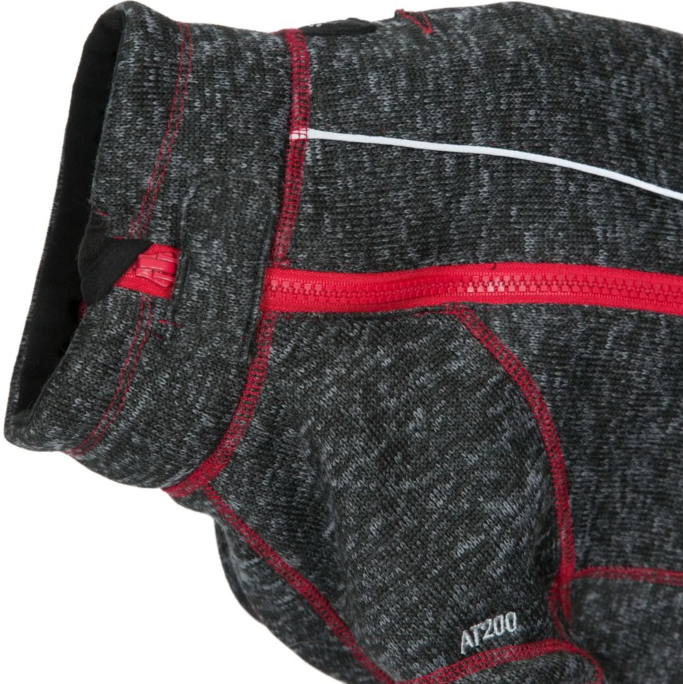 Trespaws XXS Windproof Dog Fleece AT300 in Black Melange Boomer